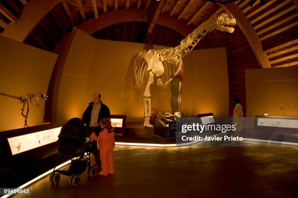 Dinosaur in the Jurassic Museum of Asturias. Colunga-Lastres. Asturias.