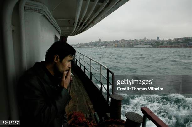 Sailing in the Sea of Marmara. Istanbul. Turkey.