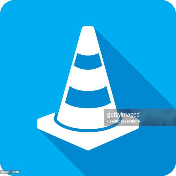 verkehr kegel symbol silhouette 2 - safety cone stock-grafiken, -clipart, -cartoons und -symbole