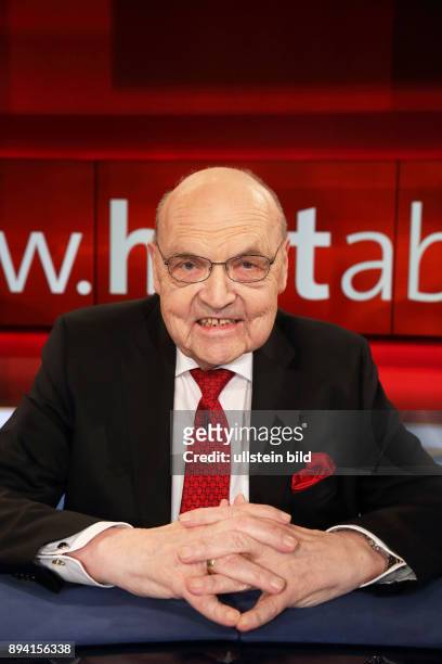 Wilfried Scharnagl in der ARD-Talkshow hart aber fair am in Berlin Thema der Sendung: Merkels Zwischenbilanz - Kanzlerin der leeren Hände?