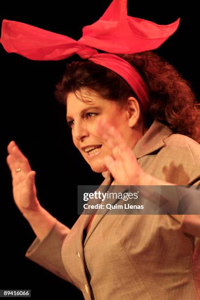 March, 2006. Madrid . Dress rehearsal in the Infanta Isabel Theater of the play of Dario Fo and Franco Rame 'Tengamos el sexo en paz' , directed by...