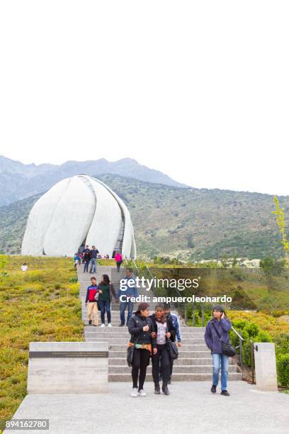 bassai temple at santiago de chile - lotus flower tower stock pictures, royalty-free photos & images