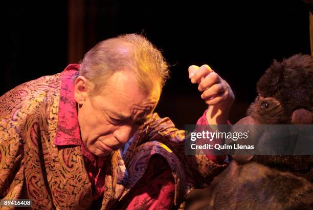 March, 2006. Madrid . Dress rehearsal in The Abbey theater of the play 'Informe para una Academia' of Franz Kafka, a monologue interpreted and...