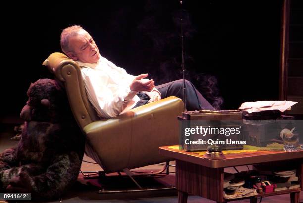 March, 2006. Madrid . Dress rehearsal in The Abbey theater of the play 'Informe para una Academia' of Franz Kafka, a monologue interpreted and...