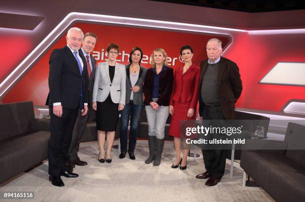 Wolfgang Kubicki , Thomas Oppermann , Annegret Kramp-Karrenbauer , Sandra Maischberger , Steffi Lemke , Dr. Sahra Wagenknecht und Dr. Alexander...