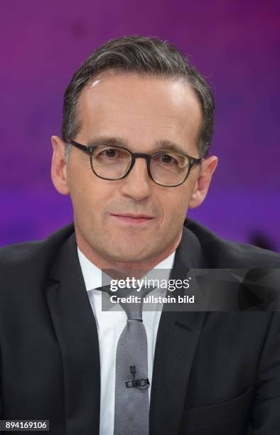 Heiko Maas in der ZDF-Talkshow maybrit illner am in Berlin Thema der Sendung: Hass auf die Politik - Gefahr für die Demokratie?