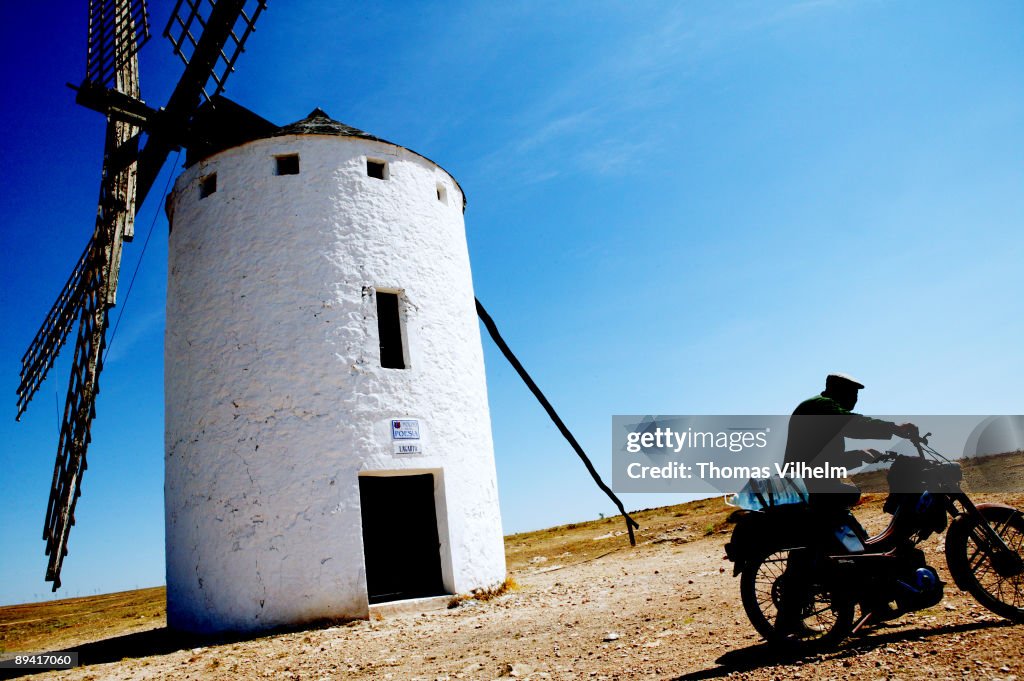 Route of Don Quixote. Windmills in Campo de Criptana. Ciudad Real.