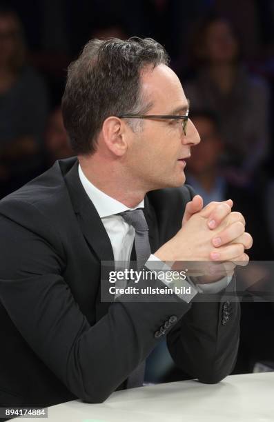 Heiko Maas in der ZDF-Talkshow maybrit illner am in Berlin Thema der Sendung: Hass auf die Politik - Gefahr für die Demokratie?