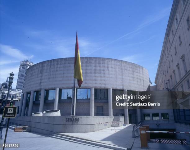 Senade seat, Madrid. Facade of the building seat of the Senate .