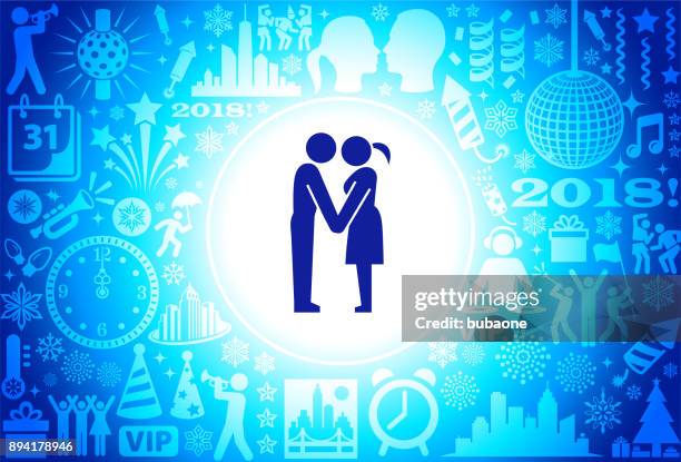 couple holding hands new year holiday background pattern - holding string lights stock illustrations