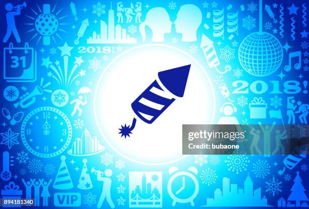 fireworks new year holiday background pattern - winter bomber hat stock illustrations