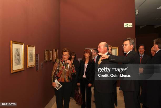 November 26, 2007. Museum Thyssen, Madrid, Spain. Juan Abello and his wife Ana Gamazo have inaugurated in the Museum Thyssen-Bornemisza the...