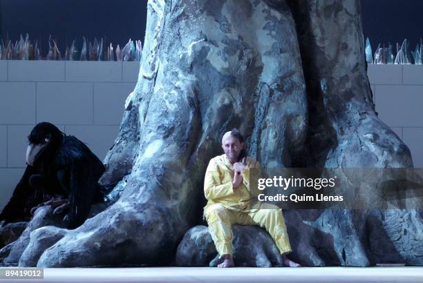 Circa 2000. Madrid, Spain. General rehearsal of 'Desde la casa de los muertos' , by Leos Janacek, with musical direction by Marc Albrecht, scene...