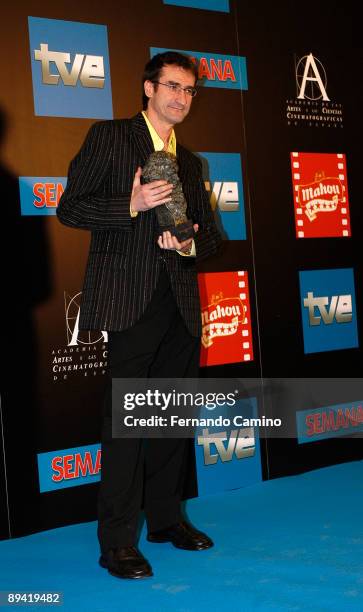 Madrid . 19th Spanish Film Award Ceremony . Portrait of Pablo Malo 'Most promising director' for the film 'Frio sol de invierno' .