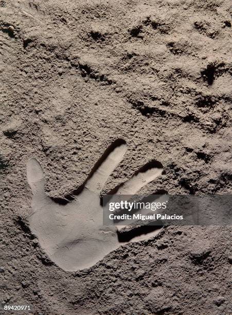 Handprint on cement