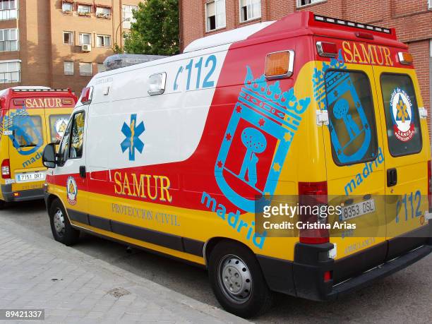 Ambulances in Madrid.