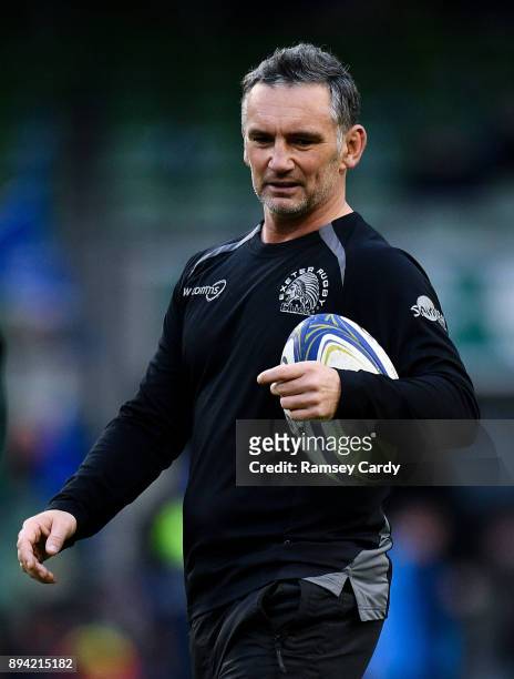 Dublin , Ireland - 16 December 2017; Exeter Chiefs skills coach Ricky Pellow ahead of the European Rugby Champions Cup Pool 3 Round 4 match between...