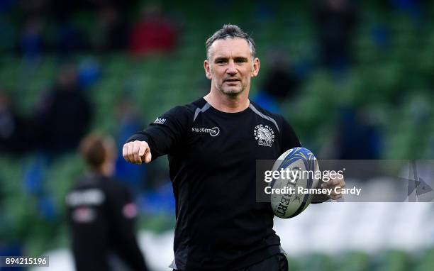 Dublin , Ireland - 16 December 2017; Exeter Chiefs skills coach Ricky Pellow ahead of the European Rugby Champions Cup Pool 3 Round 4 match between...