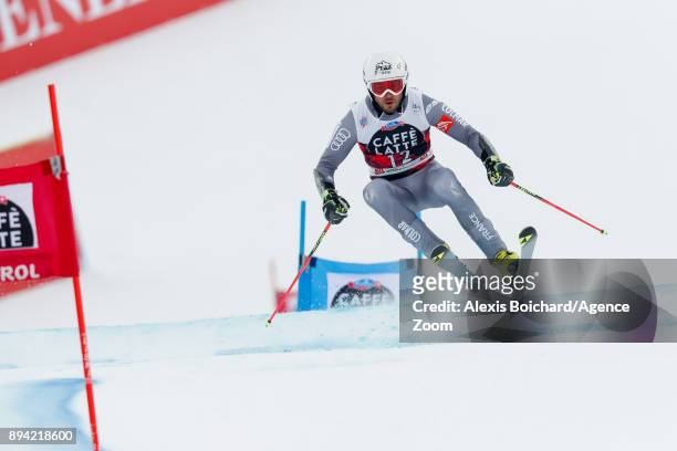 Thomas Fanara of France competes during the Audi FIS Alpine Ski World Cup Men's Giant Slalom on December 17, 2017 in Alta Badia, Italy.