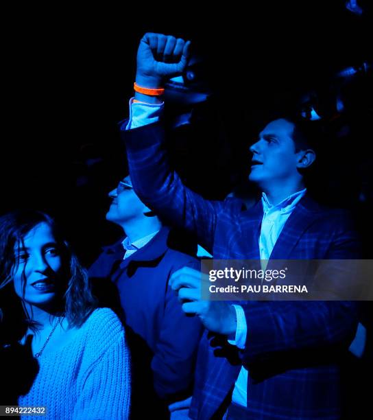 Center-right party Ciudadanos leader Albert Rivera attends a campaign meeting for the upcoming Catalan regional election in L'Hospitalet del...
