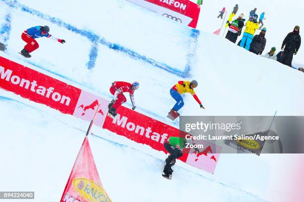 Pierre Vaultier of France takes 3rd place, Konstantin Schad of Germany competes, David Pickl of Austria competes, Kalle Koblet competes during the...