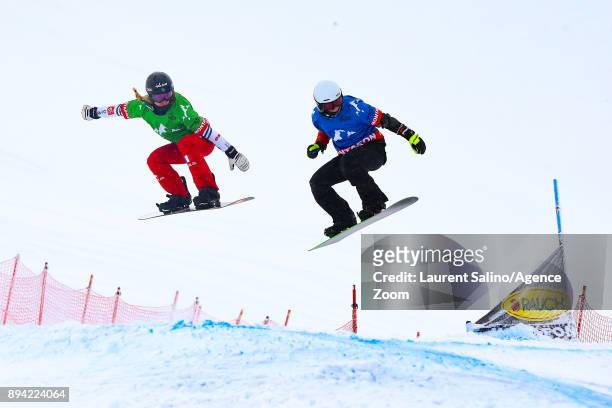 Julia Pereira De Sousa Mabileau of France competes, Zoe Bergermann of Canada competes during the FIS Freestyle Ski World Cup, Men's and Women's Ski...