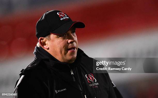 Belfast , United Kingdom - 15 December 2017; Ulster head coach Jono Gibbes ahead of the European Rugby Champions Cup Pool 1 Round 4 match between...