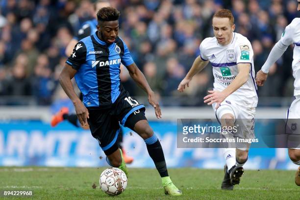 Abdoulay Diaby of Club Brugge, Josue Sa of RSC Anderlecht during the Belgium Pro League match between Club Brugge v Anderlecht at the Jan Breydel...
