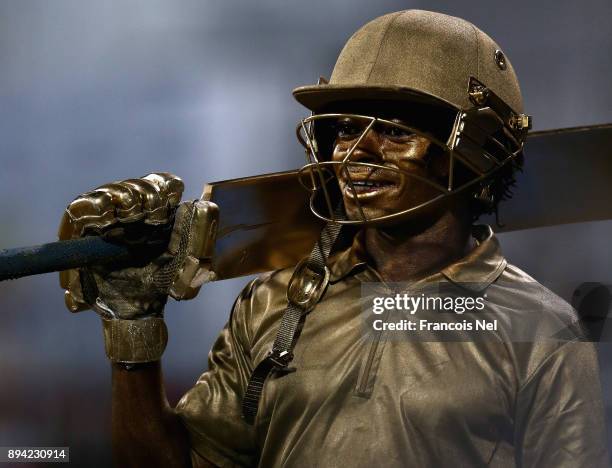 Performer is pictured during the T10 League semifinal match between Kerela Kings and Maratha Arabians at Sharjah Cricket Stadium on December 17, 2017...