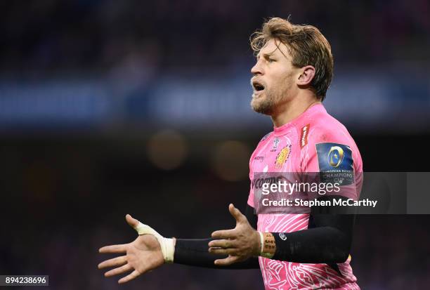 Dublin , Ireland - 16 December 2017; Lachlan Turner of Exeter Chiefs during the European Rugby Champions Cup Pool 3 Round 4 match between Leinster...