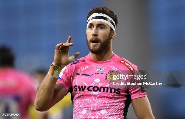 Dublin , Ireland - 16 December 2017; Nic White of Exeter Chiefs during the European Rugby Champions Cup Pool 3 Round 4 match between Leinster and...