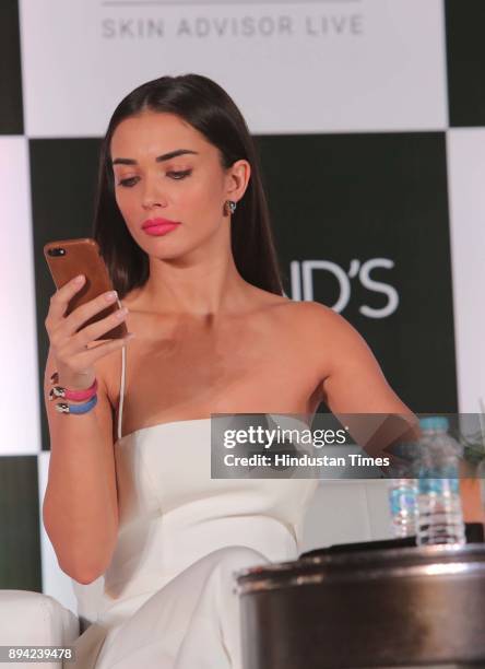 Bollywood actor and Pond's brand Ambassador Amy Jackson during the launch of Skin Advisor Live mobile application, which helps women, transform their...