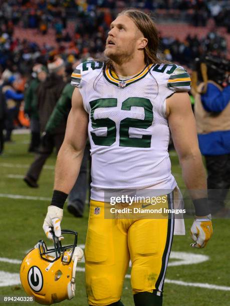 Linebacker Clay Matthews of the Green Bay Packers walks off the field after a game on December 10, 2017 against the Cleveland Browns at FirstEnergy...