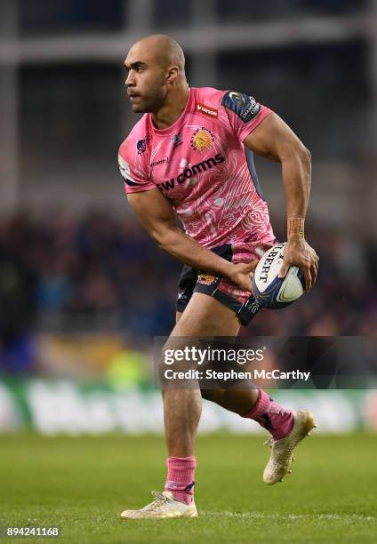 Dublin , Ireland - 16 December 2017; Olly Woodburn of Exeter Chiefs during the European Rugby Champions Cup Pool 3 Round 4 match between Leinster and...