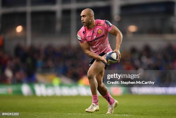 Dublin , Ireland - 16 December 2017; Olly Woodburn of Exeter Chiefs during the European Rugby Champions Cup Pool 3 Round 4 match between Leinster and...