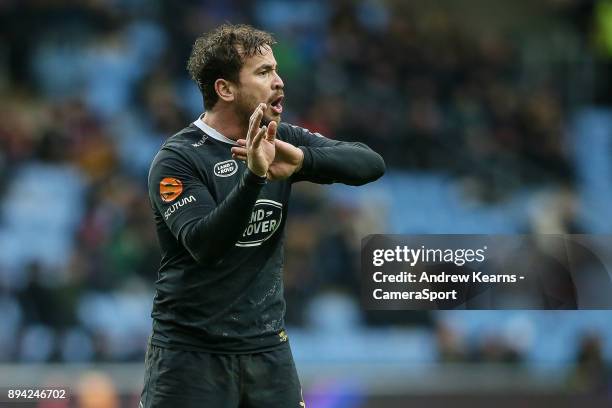 Wasps' Danny Cipriani during the European Rugby Champions Cup match between Wasps and La Rochelle at Ricoh Arena on December 17, 2017 in Coventry,...