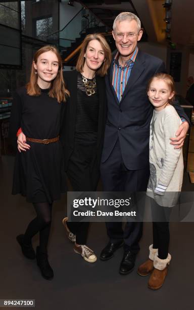 Martha Vine, Rachel Schofield, Jeremy Vine and Anna Vine attend the matinee Gala Performance of "Matthew Bourne's Cinderella" at Sadler's Wells...