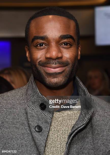 Ore Oduba attends the matinee Gala Performance of "Matthew Bourne's Cinderella" at Sadler's Wells Theatre on December 17, 2017 in London, England.