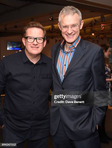 Matthew Bourne and Jeremy Vine attend the matinee Gala Performance of "Matthew Bourne's Cinderella" at Sadler's Wells Theatre on December 17, 2017 in...