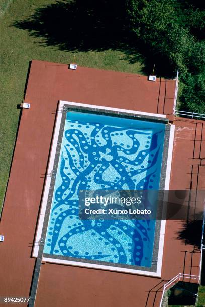 Galicia from the air. Swimming Pool designed by Luis Seoane. This impressive intellectual, painter and writer, who suffered exile after the Spanish...