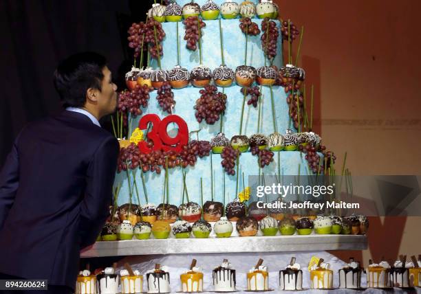 Boxer Manny Pacquiao celebrates his 39th birthday at KCC convention center on December 17, 2017 in General Santos, Philippines.