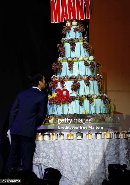 Boxer Manny Pacquiao celebrates his 39th birthday at KCC convention center on December 17, 2017 in General Santos, Philippines.