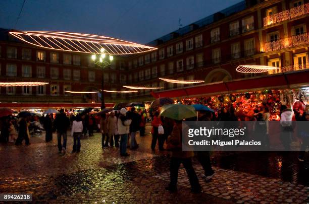 Madrid In the image, Christmas lighting of the Plaza Mayor.