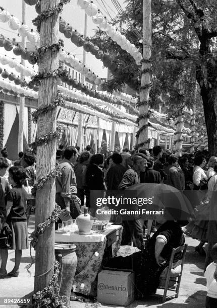 Seville, Spain. Feria of Seville. Sale of water.