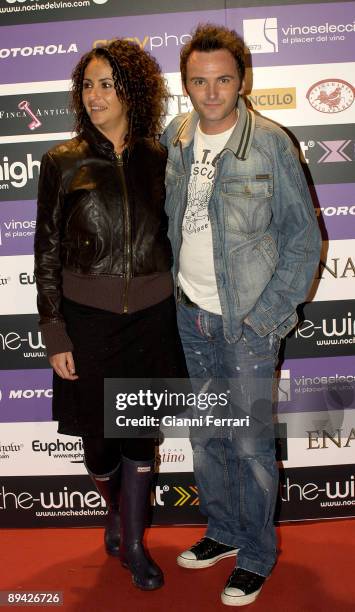 November 15, 2006. Madrid. Spain The actor Fernando Tejero and the actress Melanie Olivares in the night of the wine.