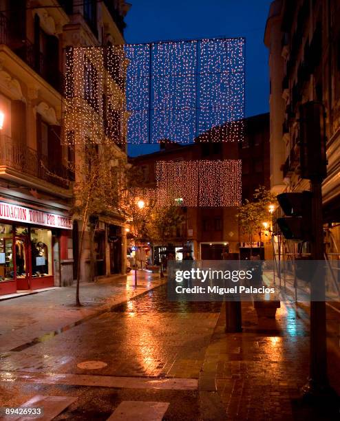 Madrid In the image, Christmas lighting of a street.