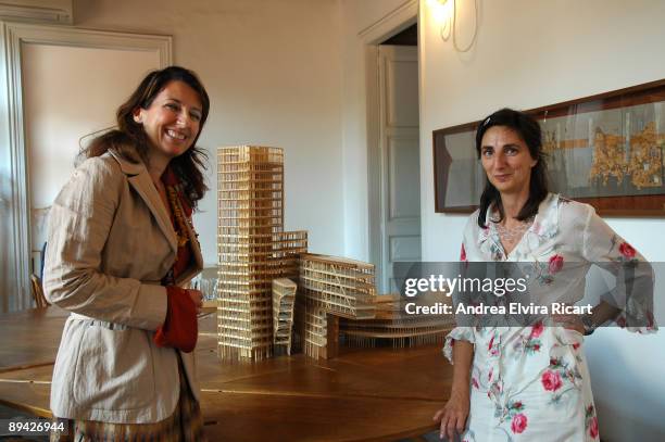 November 15, 2006. Barcelona In the image, the Italian architect Benedetta Tagliabue, sits next to the architect Belen Moreno.