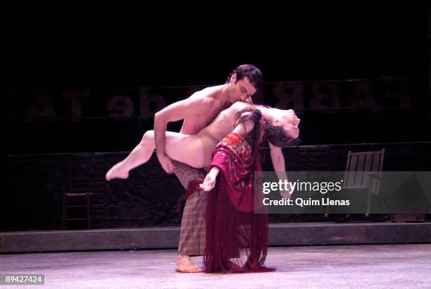 January 11, 2007. Theater of Madrid, Madrid, Spain. Dress rehearsal of the ballet 'Carmen', by the compania Metros, with choreographs and direction...