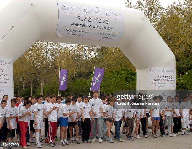 April 2007. Retiro Park, Madrid, Spain. Children race. Gianni Ferrari / COVER
