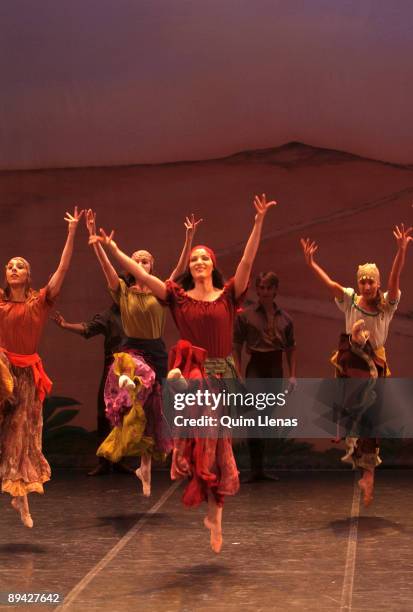 November 27, 2007. Madrid Theater, Madrid, Spain. Dress rehearsal of the ballet 'Quijote', by the company Art 369, with the choreographic version and...
